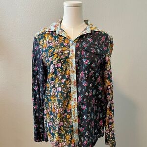 Sundance Blue and Yellow Floral Shirt